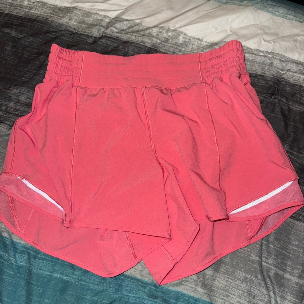 lululemon athletica high rise hotty hot 4in inseam Sakura pink